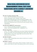 WGU D326 ADVANCED DATA MANAGEMENT FINAL TEST 2026 QUESTIONS WITH CORRECT ANSWERS GRADED A&plus;