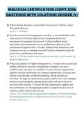 WGU D336 CERTIFICATION SCRIPT 2026 QUESTIONS WITH SOLUTIONS GRADED A&plus;