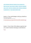 NSC DEFENSIVE DRIVING COURSE ACTUAL EXAM WITH PRACTICE REAL QUESTIONS & CORRECT VERIFIED ANSWERS 2026 LATEST UPDATED VERSION &lbrack;100&percnt; VERIFIED ANSWERS&rsqb; GUARANTEED A&plus; PASS GRADE BRAND NEW&excl;