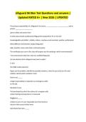 Lifeguard Written Test Questions and answers &vert; Updated RATED A&plus; &vert; New 2026 &vert; UPDATED