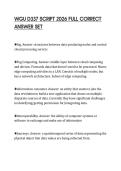 WGU D337 SCRIPT 2026 FULL CORRECT ANSWER SET