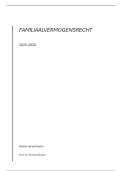 Volledige samenvatting Familiaal Vermogensrecht
