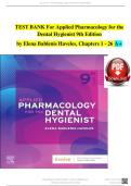 Test Bank for Applied Pharmacology for the Dental Hygienist 9th Edition by Elena Bablenis Haveles isbn-9780323798631 Complete verified Guide Graded A&plus;