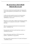 BLACK SEAL TEST HIGH  PRESSURE EXAM  QUESTIONS AND ANSWERS 2026