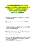 Epic Radiant EXAM STUDY GUIDE  2026&sol;2027 COMPLETE QUESTIONS WITH  VERIFIED CORRECT ANSWERS &vert;&vert;  100&percnt; GUARANTEED PASS  <NEWEST VERSION> 