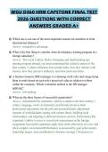 WGU D360 HRM CAPSTONE FINAL TEST 2026 QUESTIONS WITH CORRECT ANSWERS GRADED A&plus;
