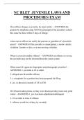 NC BLET  JUVENILE LAWS AND  PROCEDURES EXAM QUESTIONS AND ANSWERS 2026