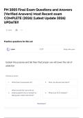 PN 2005 Final Exam Questions and Answers &lpar;Verified Answers&rpar; Most Recent exam COMPLETE &lpar;2026&rpar; &lpar;Latest Update 2026&rpar; UPDATE&excl;&excl;