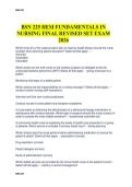  BSN 225 HESI FUNDAMENTALS IN  NURSING FINAL REVISED SET EXAM  2026 
