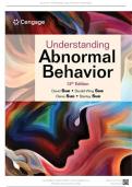 Test Bank for Understanding Abnormal Behavior&comma; 12th Edition&comma; Sue All Chapters 1-17