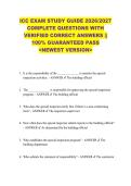 ICC EXAM STUDY GUIDE 2026&sol;2027  COMPLETE QUESTIONS WITH  VERIFIED CORRECT ANSWERS &vert;&vert;  100&percnt; GUARANTEED PASS  <NEWEST VERSION> 