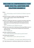 WGU D385 OA COMPREHENSIVE STUDY GUIDE 2026 FULL QUESTIONS AND SOLUTIONS GRADED A&plus;