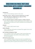 WGU D385 OA FINAL TEST 2026 QUESTIONS WITH CORRECT ANSWERS GRADED A&plus;