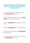 NRA Pistol Shooting Exam Newest 2026  Questions and Correct Detailed Answers  Already Graded A&plus; 