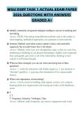 WGU D389 TASK 1 ACTUAL EXAM PAPER 2026 QUESTIONS WITH ANSWERS GRADED A&plus;