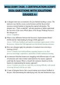 WGU D389 TASK 1 CERTIFICATION SCRIPT 2026 QUESTIONS WITH SOLUTIONS GRADED A&plus;