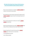 WA State Real Estate Exam Newest 2026 Questions  and Correct Detailed Answers Already Graded A&plus; 