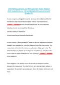 VATI RN Leadership and Management Exam Newest  2026 Questions and Correct Detailed Answers Already  Graded A&plus; 