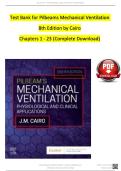 Test Bank for Pilbeam's Mechanical Ventilation- Physiological and Clinical Applications 8th Edition by James M&period; Cairo&comma; All 23 Chapters 9780323871648 Complete Guide A&plus;