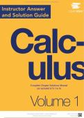 Instructor&rsquo;s Solutions Manual For Calculus&comma; Volume 1 by OpenStax Gilbert Strang All Chapters 1-6