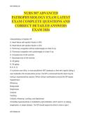 NURS 507 ADVANCED  PATHOPHYSIOLOGY EXAM LATEST  EXAM COMPLETE QUESTIONS AND  CORRECT DETAILED ANSWERS  EXAM 2026