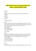 RHIA AHIMA practice test August&vert; Questions and answers &vert; Updated RATED A&plus; 2026