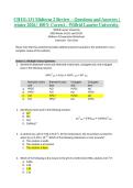 CH111-131 Midterm 2 Review &ndash; Questions and Answers &vert; winter 2026 &vert; 100&percnt; Correct - Wilfrid Laurier University&period;