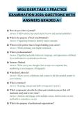 WGU D389 TASK 1 PRACTICE EXAMINATION 2026 QUESTIONS WITH ANSWERS GRADED A&plus;
