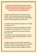 NCLEX Exam Final &vert;&vert; Most Recent Exam Actual  Complete Real Verified Exam Questions And Correct  Answers &lpar;Verified Answers&rpar; Already Graded A&plus; &vert;  Guaranteed Success&excl;&excl; Newest Exam&excl;&excl;&excl;