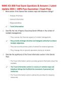NIMS ICS-300 Final Exam Questions & Answers &vert; Latest  Update 2026 &vert; 100&percnt; Pass Guarantee &vert; Exam Prep
