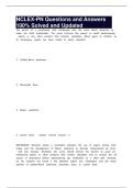 NCLEX-PN Questions and Answers 100&percnt; Solved and Updated