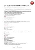 ACCOUNTING INFORMATION SYSTEMS 14TH EDITION BY MARSHALL B&period; ROMNEY TEST BANK &ndash; COMPLETE CHAPTERS ALL TOPICS 