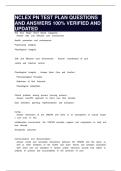 NCLEX PN TEST PLAN QUESTIONS AND ANSWERS 100&percnt; VERIFIED AND UPDATED