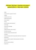 CNE Exam&sol; CNE Prep1 &vert; Questions and answers &vert; Updated RATED A&plus; &vert; NEW 2026 &vert; UPDATED