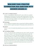 WGU D389 TASK 2 PRACTICE EXAMINATION 2026 QUESTIONS WITH ANSWERS GRADED A&plus;