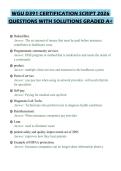 WGU D391 CERTIFICATION SCRIPT 2026 QUESTIONS WITH SOLUTIONS GRADED A&plus;