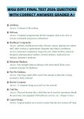 WGU D391 FINAL TEST 2026 QUESTIONS WITH CORRECT ANSWERS GRADED A&plus;