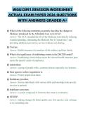 WGU D391 REVISION WORKSHEET ACTUAL EXAM PAPER 2026 QUESTIONS WITH ANSWERS GRADED A&plus;