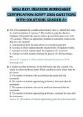 WGU D391 REVISION WORKSHEET CERTIFICATION SCRIPT 2026 QUESTIONS WITH SOLUTIONS GRADED A&plus;