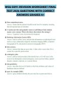 WGU D391 REVISION WORKSHEET FINAL TEST 2026 QUESTIONS WITH CORRECT ANSWERS GRADED A&plus;
