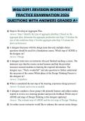 WGU D391 REVISION WORKSHEET PRACTICE EXAMINATION 2026 QUESTIONS WITH ANSWERS GRADED A&plus;