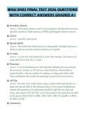 WGU D402 FINAL TEST 2026 QUESTIONS WITH CORRECT ANSWERS GRADED A&plus;