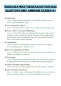 WGU D402 PRACTICE EXAMINATION 2026 QUESTIONS WITH ANSWERS GRADED A&plus;