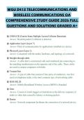 WGU D413 TELECOMMUNICATIONS AND WIRELESS COMMUNICATIONS OA CERTIFICATION SCRIPT 2026 QUESTIONS WITH SOLUTIONS GRADED A&plus;