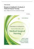 Test Bank &ndash; Brunner & Suddarth's Textbook of Medical-Surgical Nursing&comma; 16th Edition &ndash; Hinkle&comma; Cheever&comma; Overbaugh&comma; & Bradley &ndash; ISBN 9781975221133