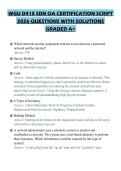 WGU D415 SDN OA CERTIFICATION SCRIPT 2026 QUESTIONS WITH SOLUTIONS GRADED A&plus;