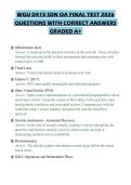 WGU D415 SDN OA FINAL TEST 2026 QUESTIONS WITH CORRECT ANSWERS GRADED A&plus;