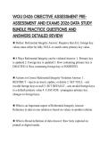 WGU D426 OBJECTIVE ASSESSMENT PREASSESSMENT AND EXAMS 2026 DATA STUDY BUNDLE PRACTICE QUESTIONS AND ANSWERS DETAILED REVIEW