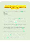 EDKP 396 Final EXAM &vert; Comprehensive  Questions and Answers &vert; A&plus; Graded &vert; With  Expert Solutions 