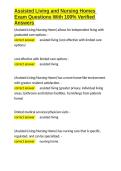 Assisted Living and Nursing Homes Exam Questions With 100- Verified Answers&period;docx